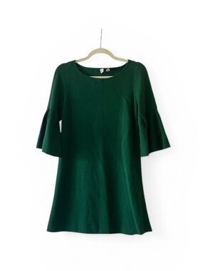 Anthropologie HWR Green Bell Sleeve Knit A-Line Dress - Women’s Size Small